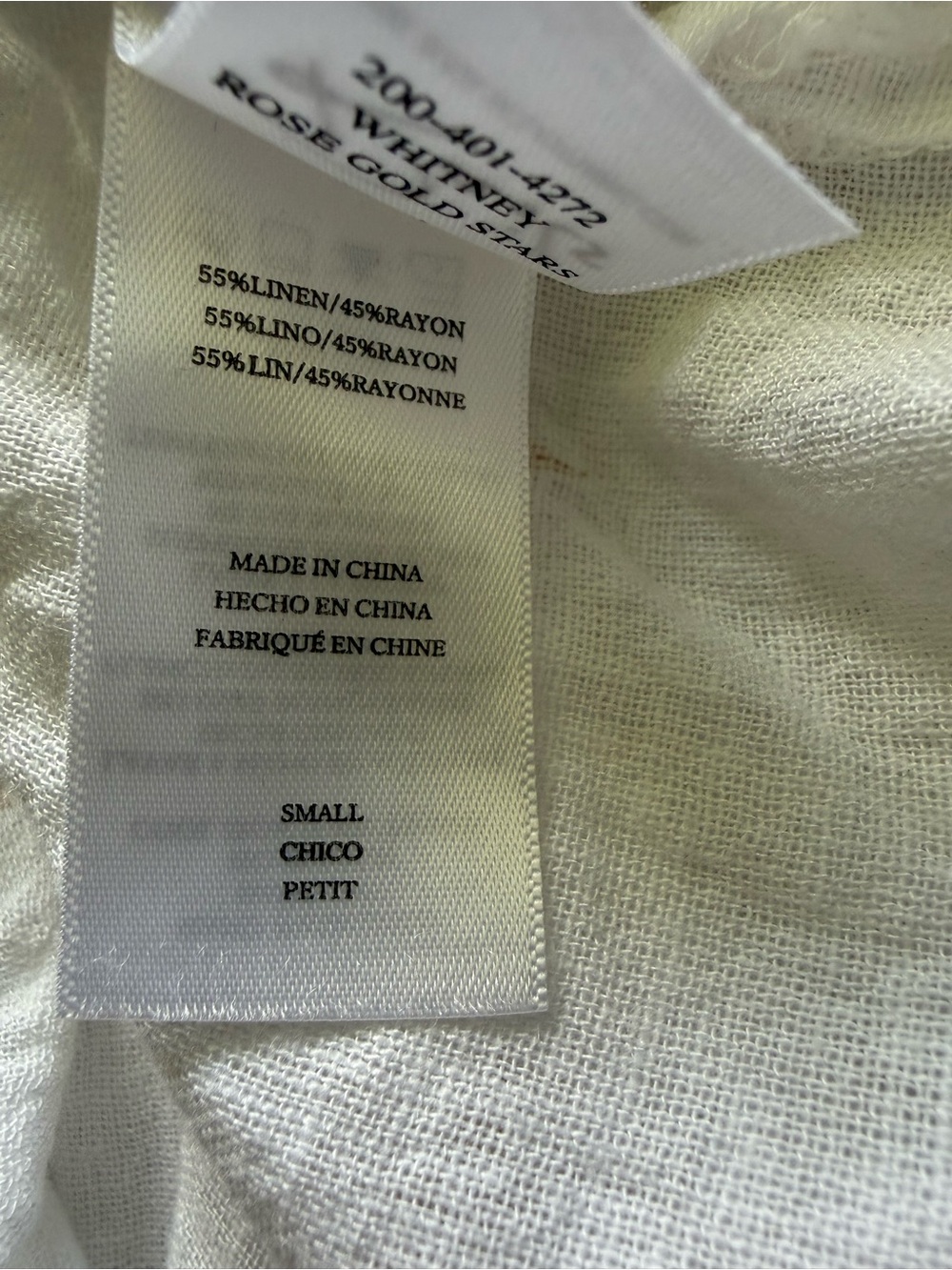 Rails Whitney Linen Blend Rose Gold Stars Top- S - Picture 11 of 11
